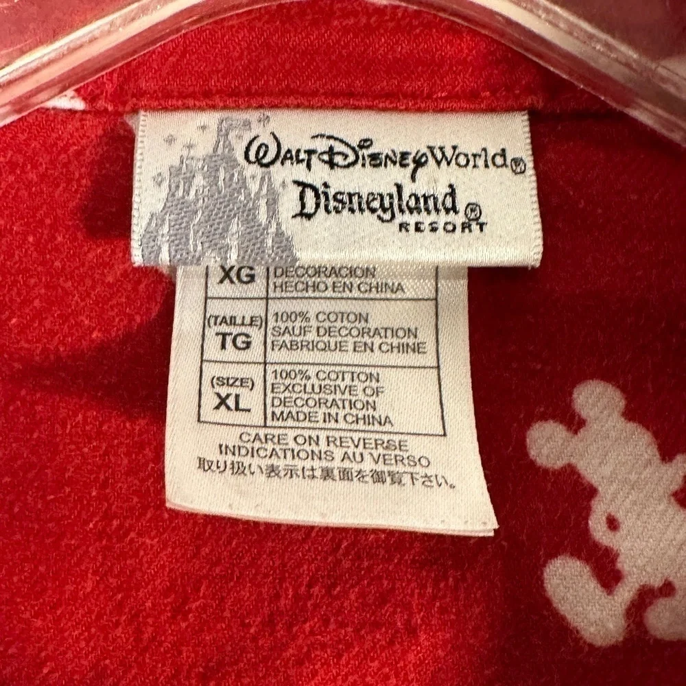 Disney World Mickey Mouse Pajamas PJ's Top Long Sleeve Sweater Sleepwear - Picture 4 of 6